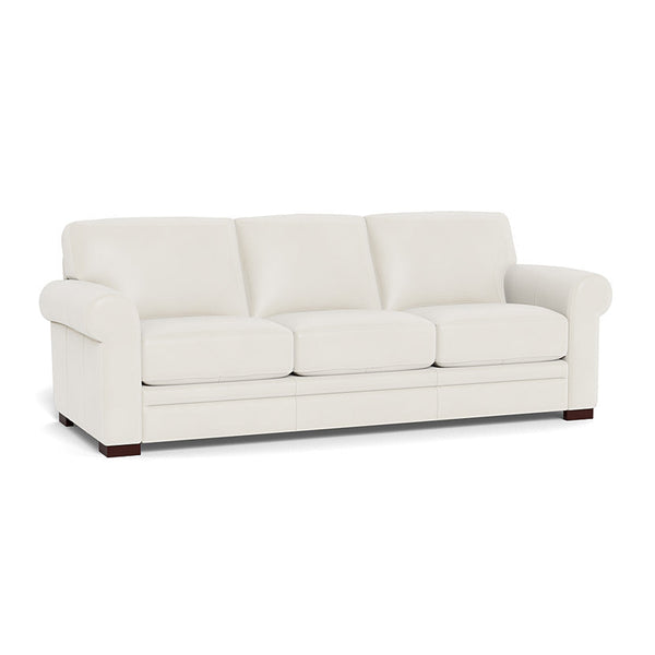 Wenton Mondern Leather Couch With Rolled Arms-Sofas & Loveseats-Uptown Sebastian-LOOMLAN