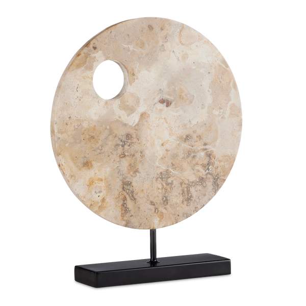 Wes Marble Disc-Statues & Sculptures-Currey & Co-LOOMLAN