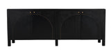 Weston Sideboard, Hand Rubbed Black with Light Brown Trim-Sideboards-Noir-LOOMLAN