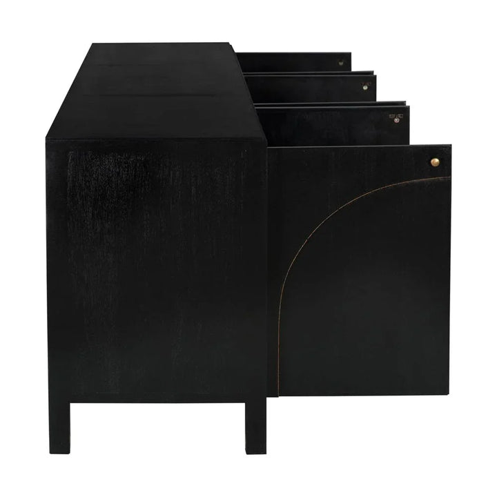 Weston Wooden Hand Rubbed Black Sideboard - LOOMLAN - Noir - Sideboards