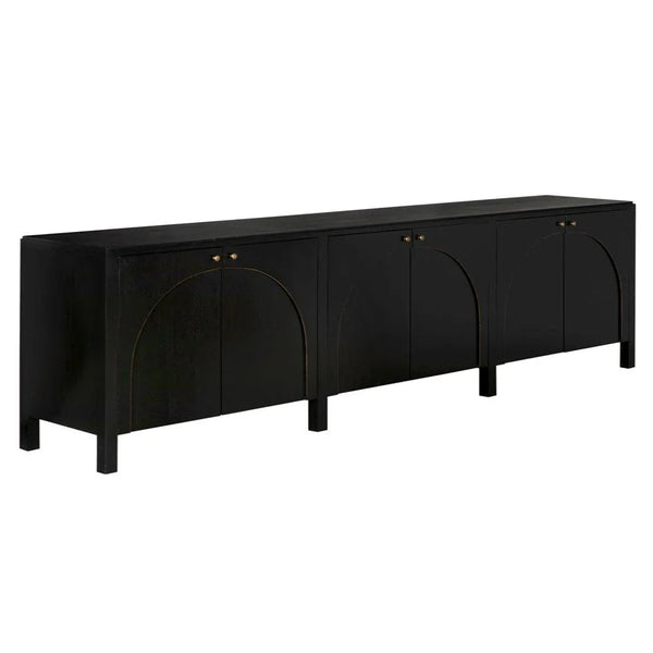 Weston Wooden Hand Rubbed Black Sideboard - LOOMLAN - Noir - Sideboards