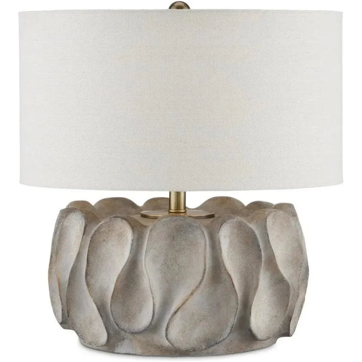 Weststrand Composite & Metal Grey Table Lamp - LOOMLAN - Currey & Co - Table Lamps