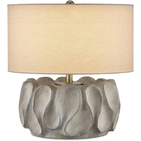 Weststrand Composite & Metal Grey Table Lamp - LOOMLAN - Currey & Co - Table Lamps