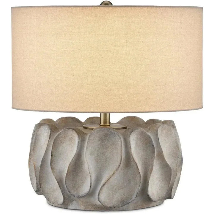 Weststrand Composite & Metal Grey Table Lamp - LOOMLAN - Currey & Co - Table Lamps