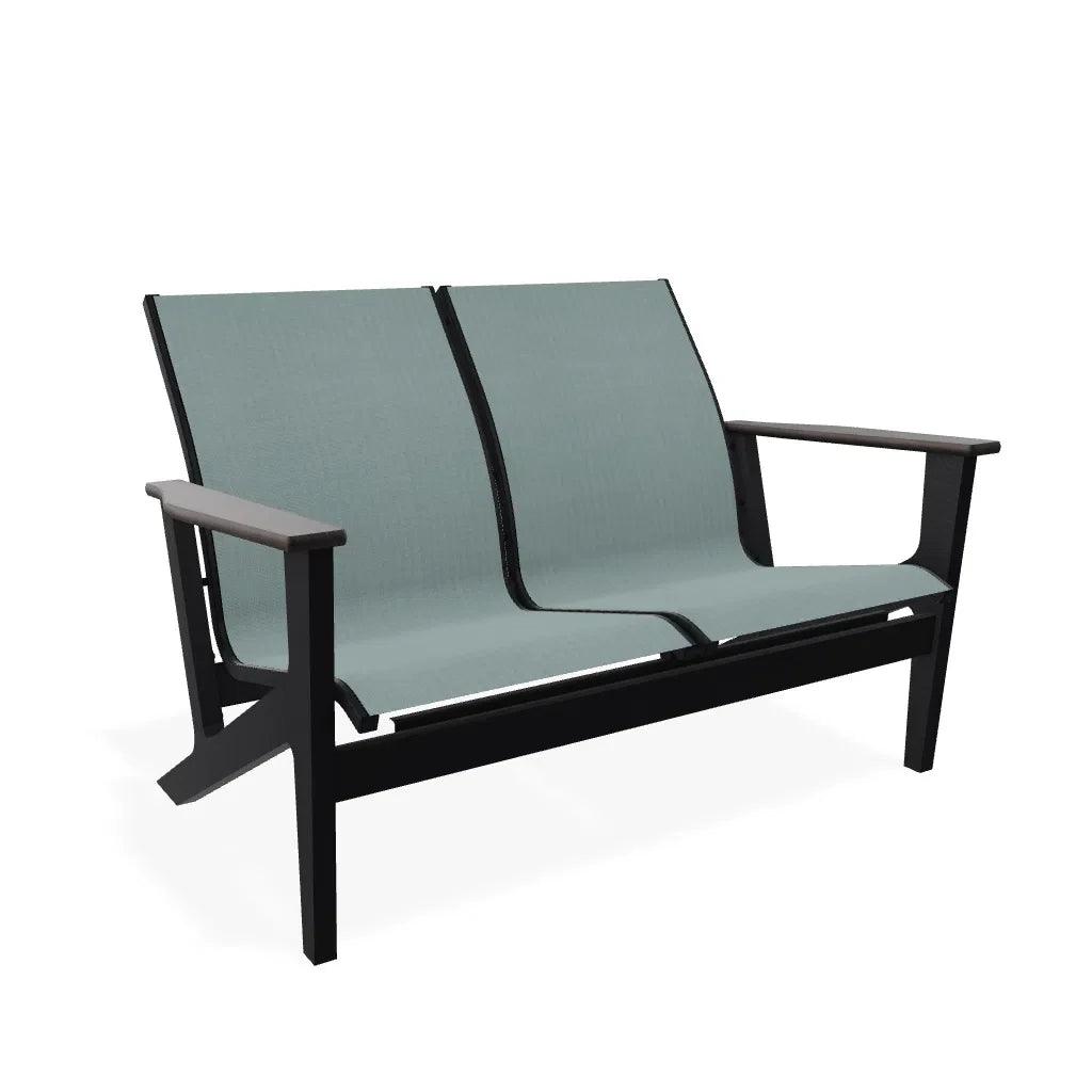 Wexler Chat Height 2-Seat Loveseat Polymer Arms