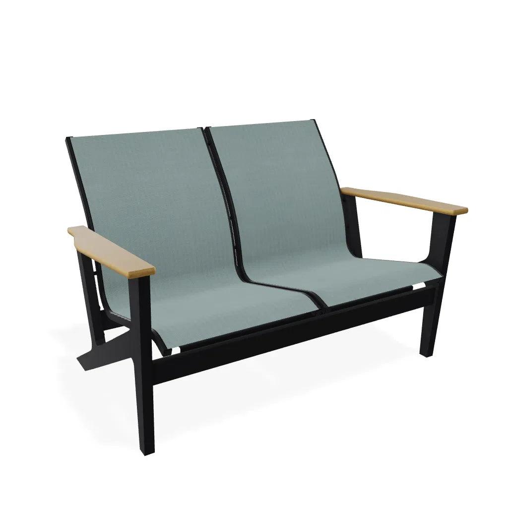 Wexler Chat Height 2-Seat Loveseat Polymer Arms