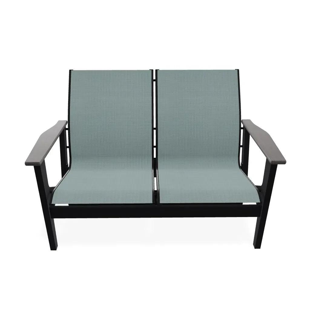 Wexler Chat Height 2-Seat Loveseat Polymer Arms