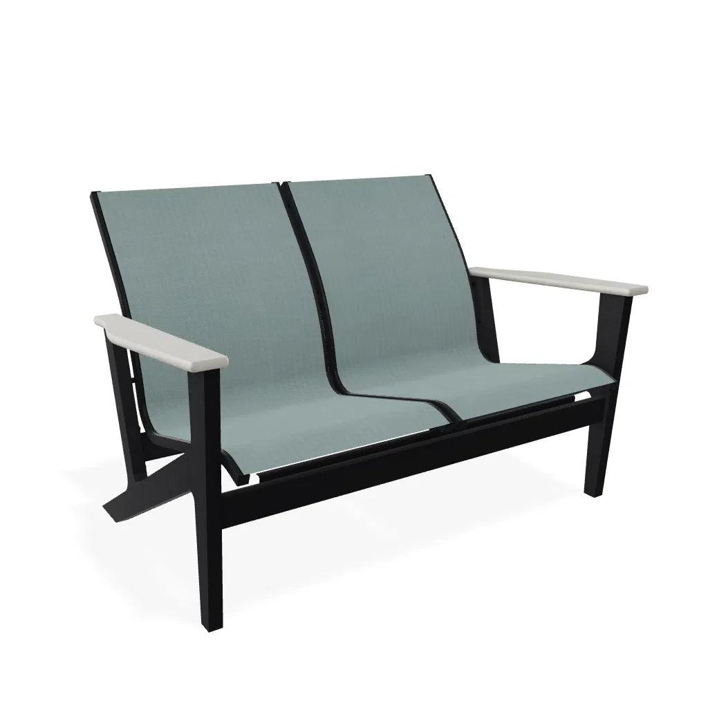 Wexler Chat Height 2-Seat Loveseat Polymer Arms