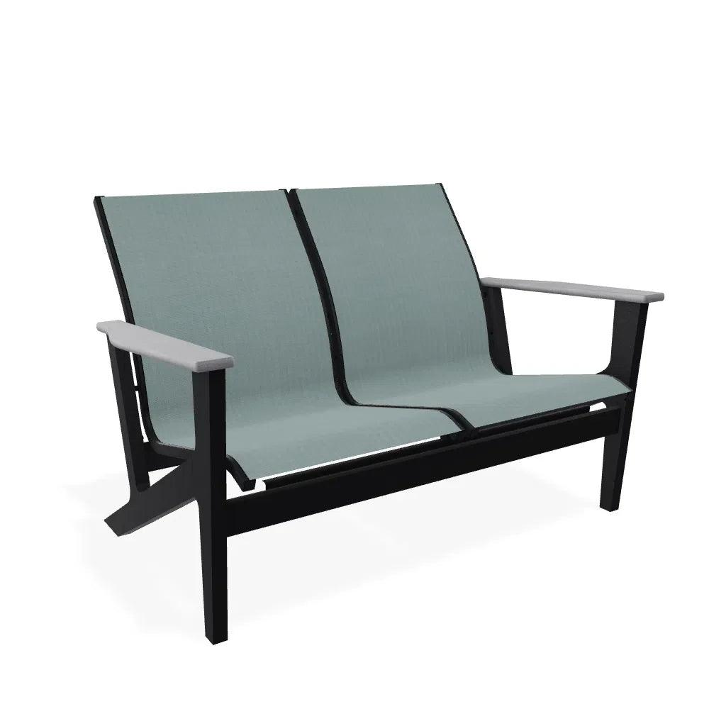 Wexler Chat Height 2-Seat Loveseat Polymer Arms