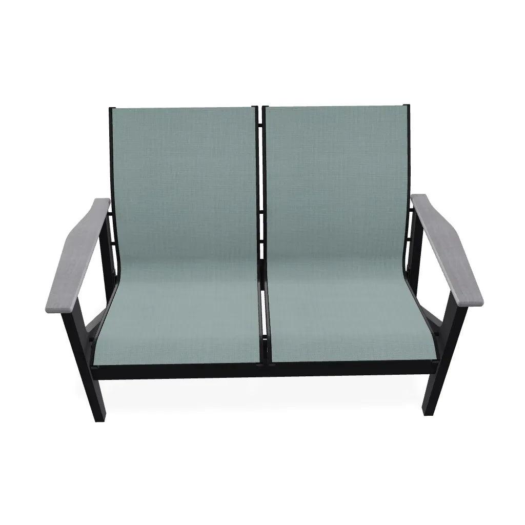 Wexler Chat Height 2-Seat Loveseat Polymer Arms