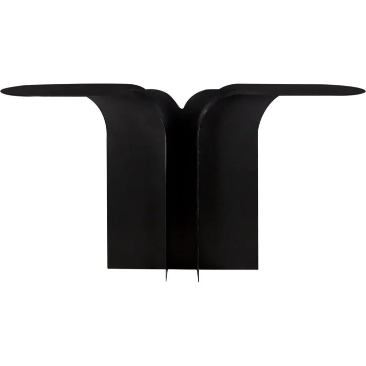 Wexler Console By Noir Black Industrial Steel - LOOMLAN - Noir - Console Tables