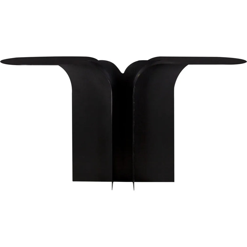 Wexler Console By Noir Black Industrial Steel-Console Tables-Noir-LOOMLAN