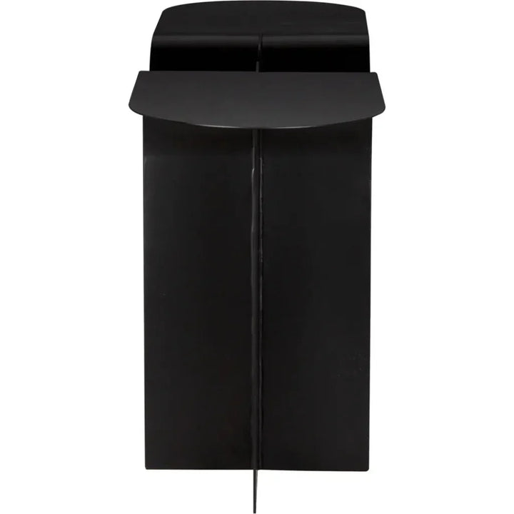 Wexler Console By Noir Black Industrial Steel - LOOMLAN - Noir - Console Tables