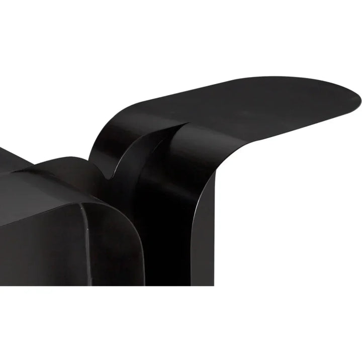 Wexler Console By Noir Black Industrial Steel - LOOMLAN - Noir - Console Tables