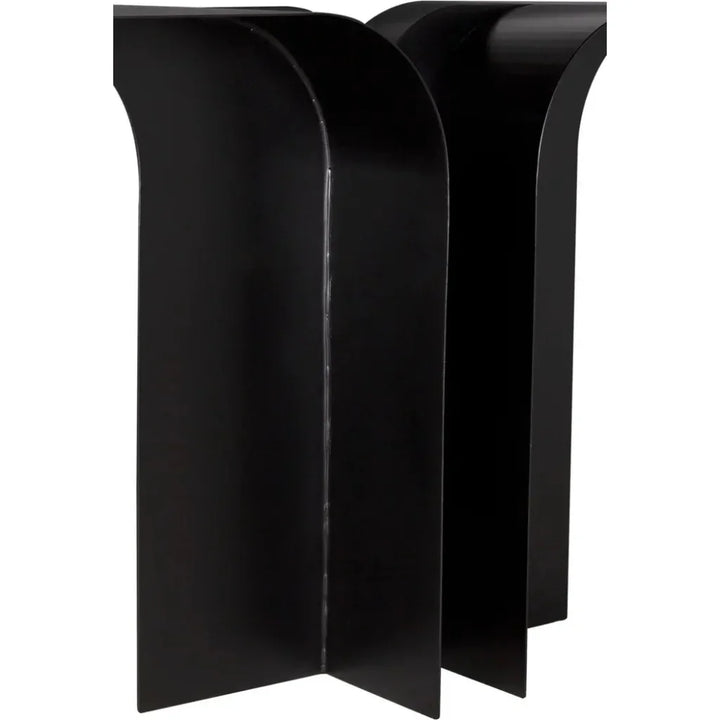 Wexler Console By Noir Black Industrial Steel - LOOMLAN - Noir - Console Tables