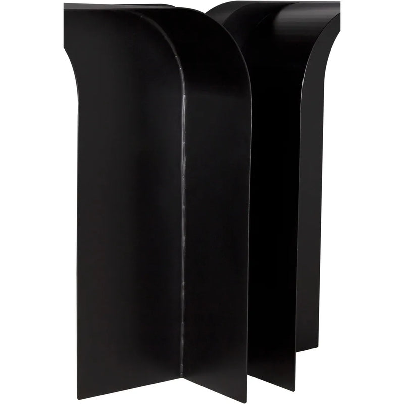 Wexler Console By Noir Black Industrial Steel-Console Tables-Noir-LOOMLAN