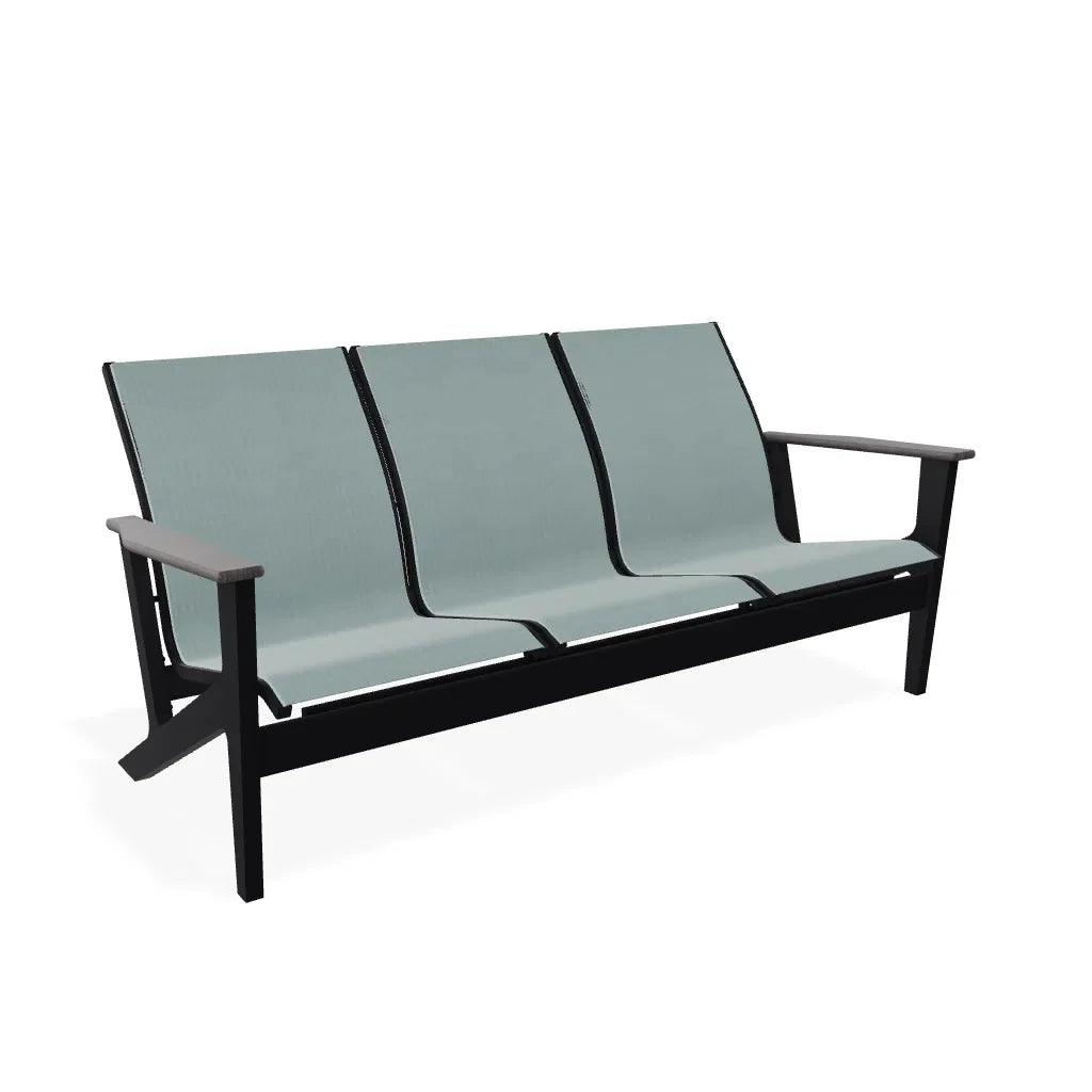 Wexler Sling Chat Three-Seat Sofa Polymer Arms