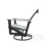 Wexler Sling Chat Height Swivel Rocker with Rustic Polymer Arms