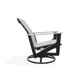 Wexler Sling Chat Height Swivel Rocker with Rustic Polymer Arms