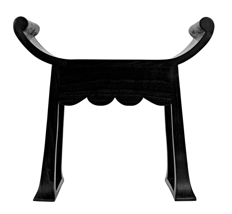 Wey Stool, Charcoal Black-Poufs and Stools-Noir-LOOMLAN