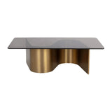 Whisper Glass Rectangular Coffee Table-Coffee Tables-SUNPAN-LOOMLAN