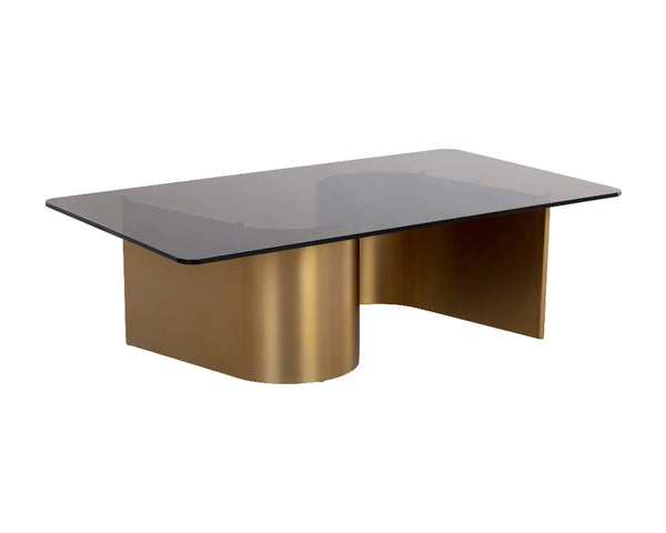 Whisper Steel Based Glass Rectangular Coffee Table