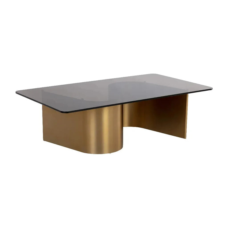 Whisper Steel Based Glass Rectangular Coffee Table