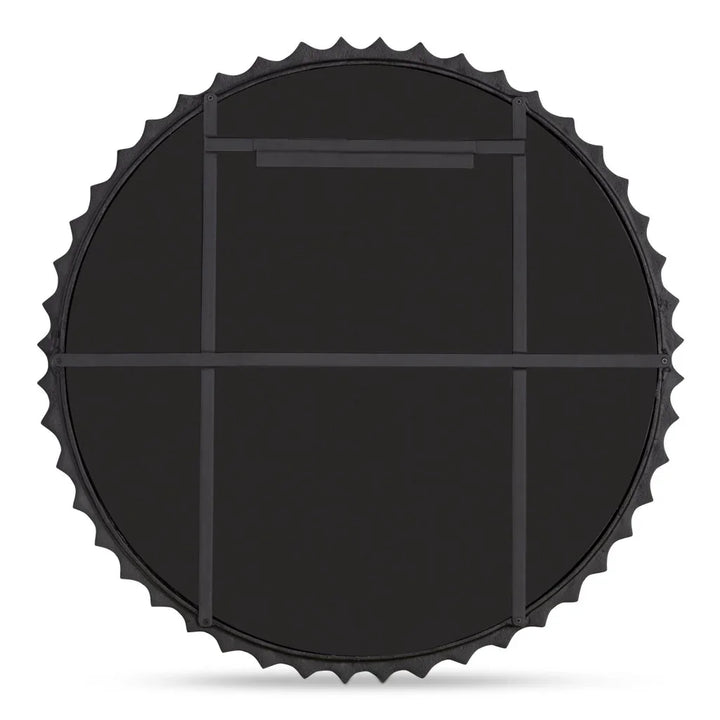 Whitby Unique Textured Round Wall Mirror - LOOMLAN - Moe's Home - Wall Mirrors