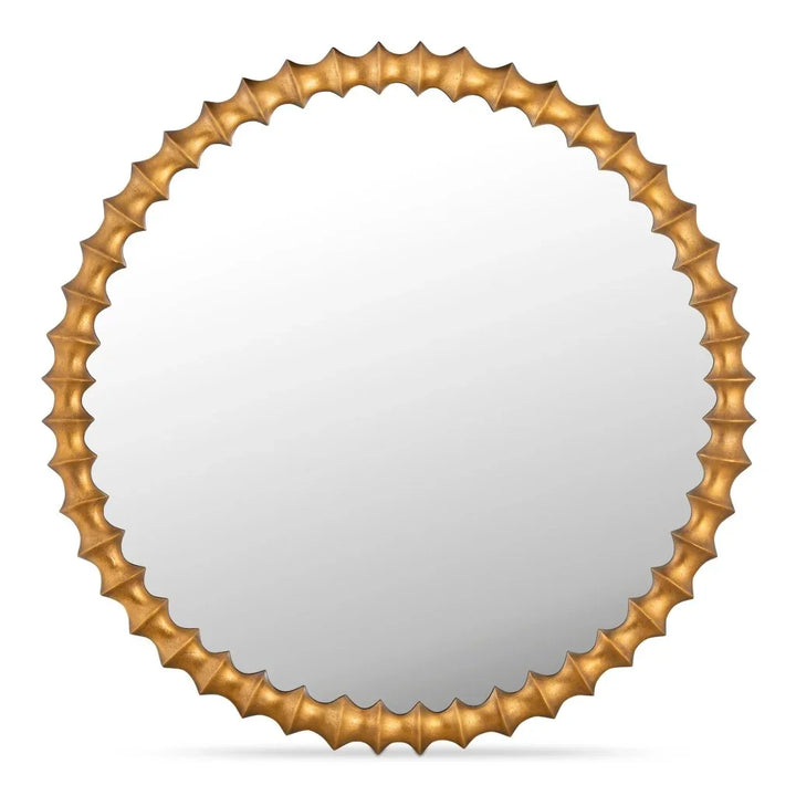 Whitby Unique Textured Round Wall Mirror - LOOMLAN - Moe's Home - Wall Mirrors