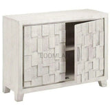 White Accent Cabinet Small Sideboard Door