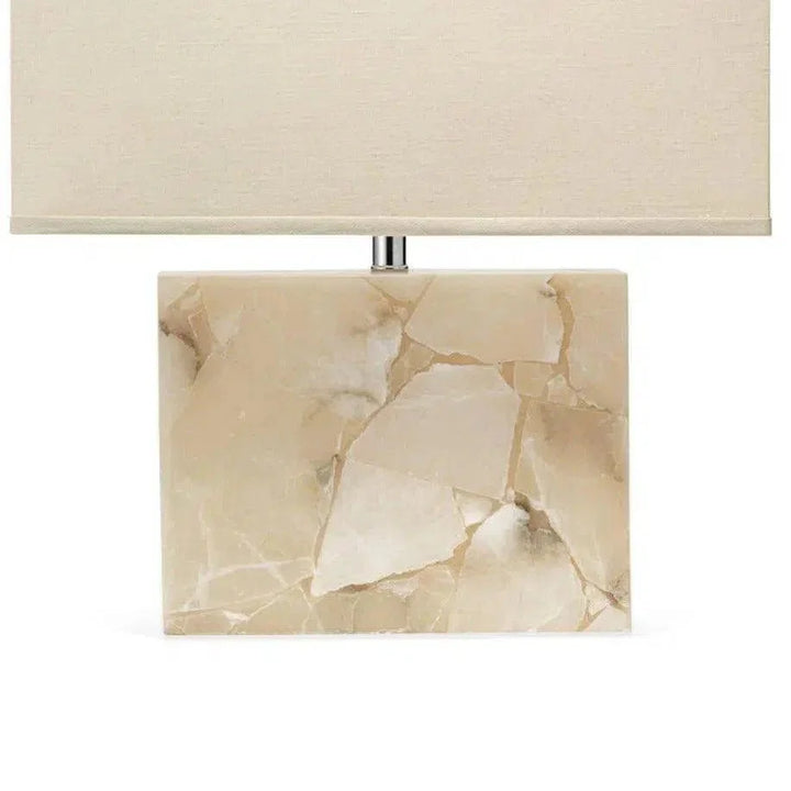 White Alabaster Borealis Table Lamp - LOOMLAN - Jamie Young - Table Lamps