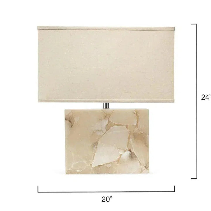 White Alabaster Borealis Table Lamp - LOOMLAN - Jamie Young - Table Lamps