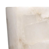 White Alabaster Borealis Tall Hexagon Wall Sconce Wall Sconces LOOMLAN By Jamie Young