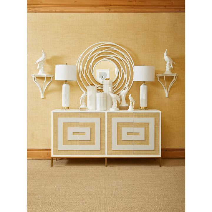 White Bamboo Ceramic Canister (Set of 3) - LOOMLAN - Chelsea House - Vases & Jars