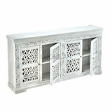 White Bohemian Lace 4 Door Sideboard Buffet