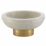 White Brass Valor Small White Bowl