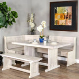 White Breakfast Nook Dining Set