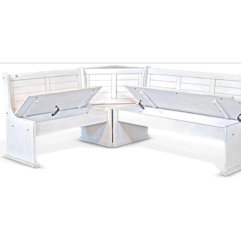 White Breakfast Nook Dining Set