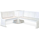 White Breakfast Nook Dining Set