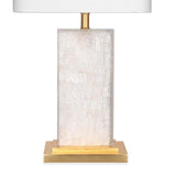 White Calcite Stone Resin Iron Caesar Table Lamp Table Lamps LOOMLAN By Jamie Young