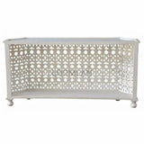 White Carved Console Table for Entryway