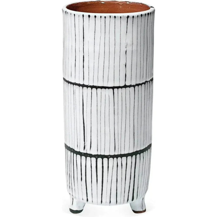 White Ceramic Striae Vessels (Set of 3) - LOOMLAN - Jamie Young - Vases & Jars