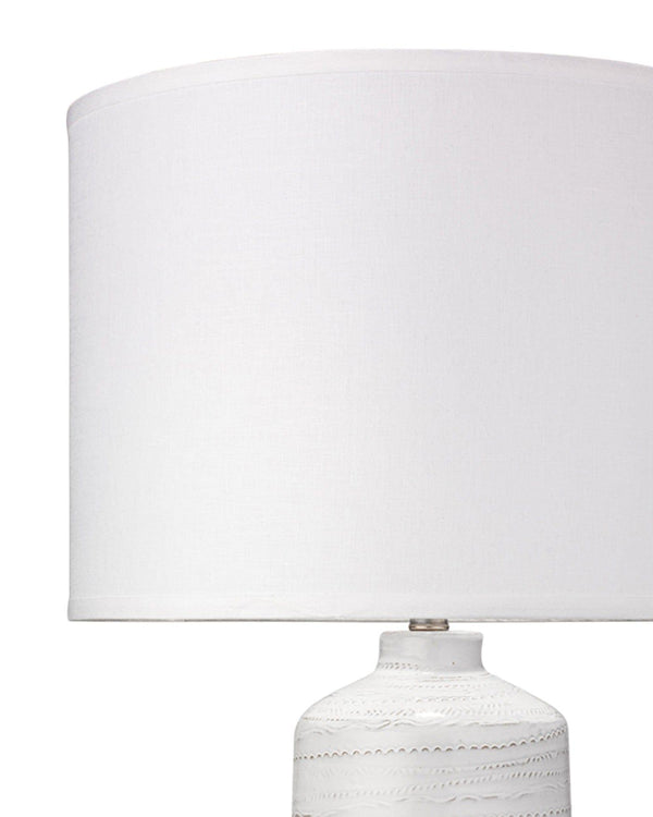 White Ceramic Trace Table Lamp Table Lamps LOOMLAN By Jamie Young