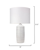 White Ceramic Trace Table Lamp Table Lamps LOOMLAN By Jamie Young