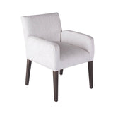 White Dining Chair Charly With Arms-Dining Chairs-Peninsula Home-LOOMLAN