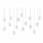 White Dove Rectangular 15-Light Multi-Drop Pendant