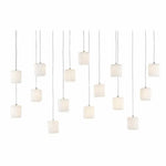 White Dove Rectangular 15-Light Multi-Drop Pendant