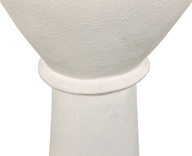 White Fiber Cement Vase-Statues & Sculptures-Noir-LOOMLAN