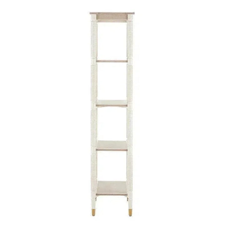 White Fog Brass Aster Etagere Winterthur Collection - LOOMLAN - Currey & Co - Etageres