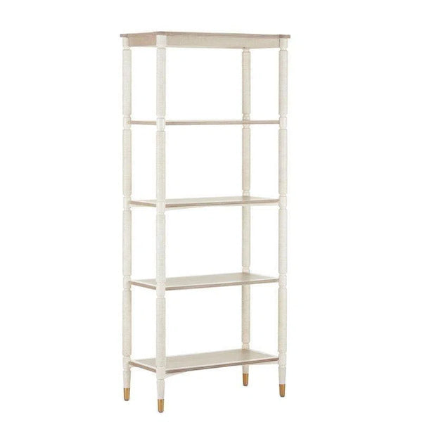 White Fog Brass Aster Etagere Winterthur Collection Etageres LOOMLAN By Currey & Co